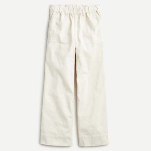 J.CREW XS Petite Pull-on wide-leg chino pant dusty ivory